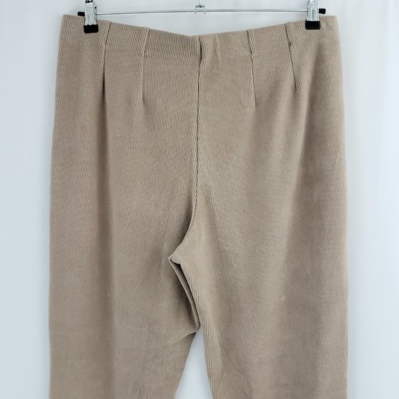 LL Bean Soft Corduroy Pull-On Pants Size XL Beige Tan 31" Inseam Stretch Waist - Picture 5 of 7